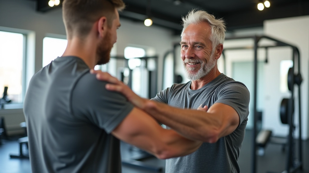 Experienced trainer providing personalized guidance to adult participant